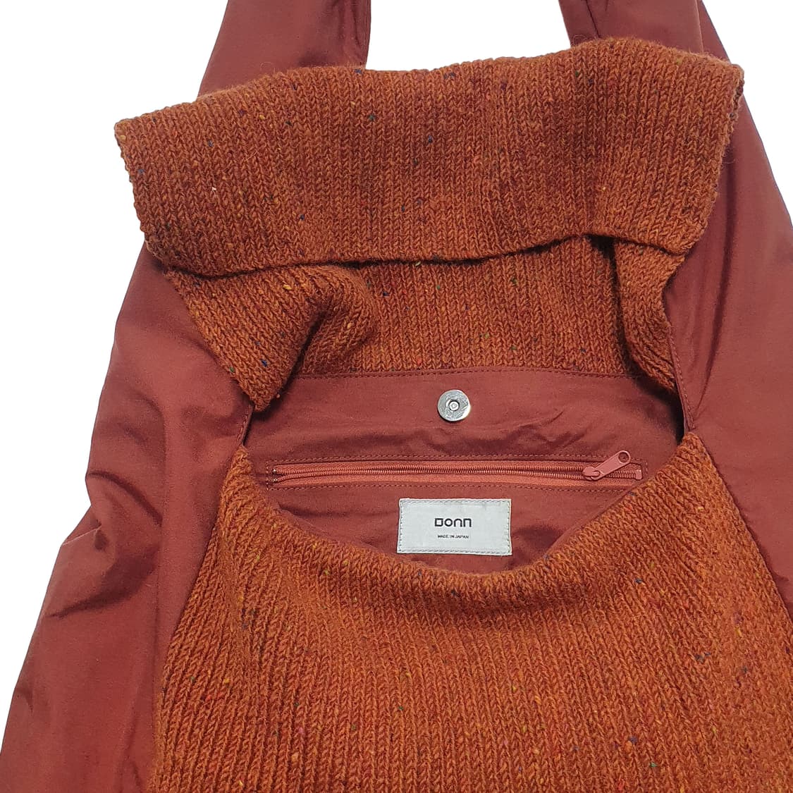 빈티지 니트 덮개 빅 숄더백 오렌지 상품이미지4