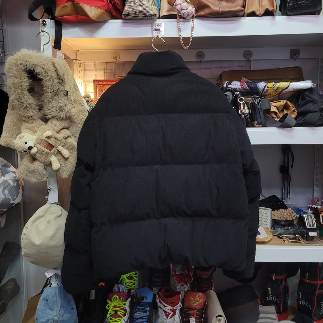 Wrangler 랭글러 코듀로이 오리털 패딩 블랙 상품이미지2