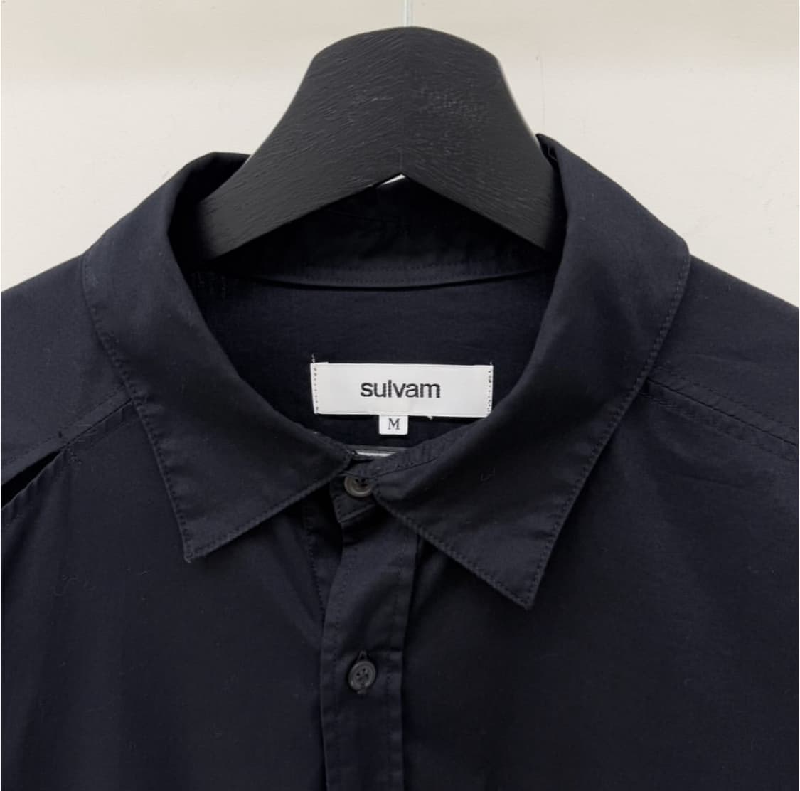 설밤 비대칭 컷 오프 셔츠 상품이미지6