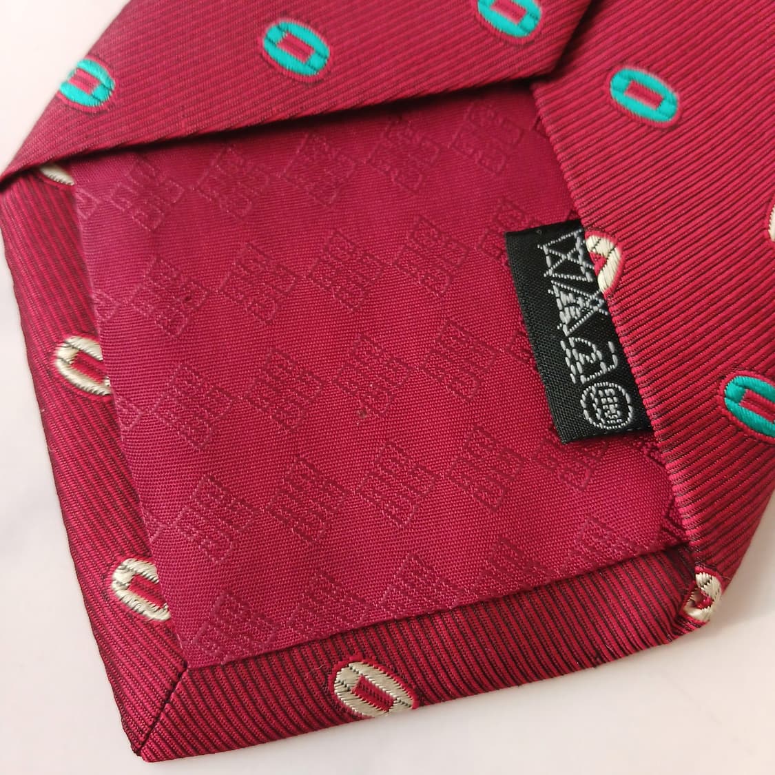 지방시 실크 레드 패턴 넥타이 9.7cm B등급 A19317
 상품이미지10