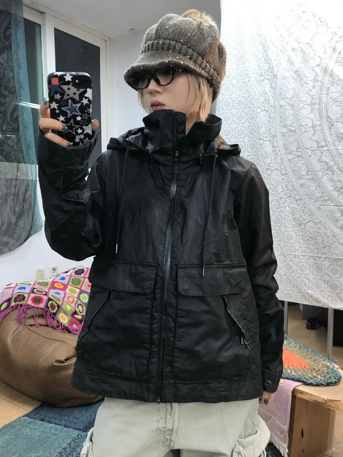 콜롬비아 옴니쉴드 체크 후드 바람막이  상품이미지1