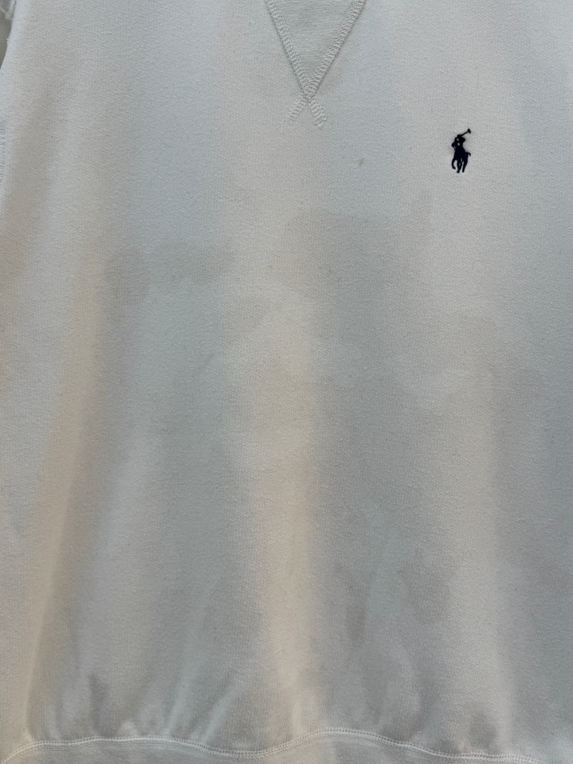 폴로 화이트 기모 스웻셔츠 상품이미지5