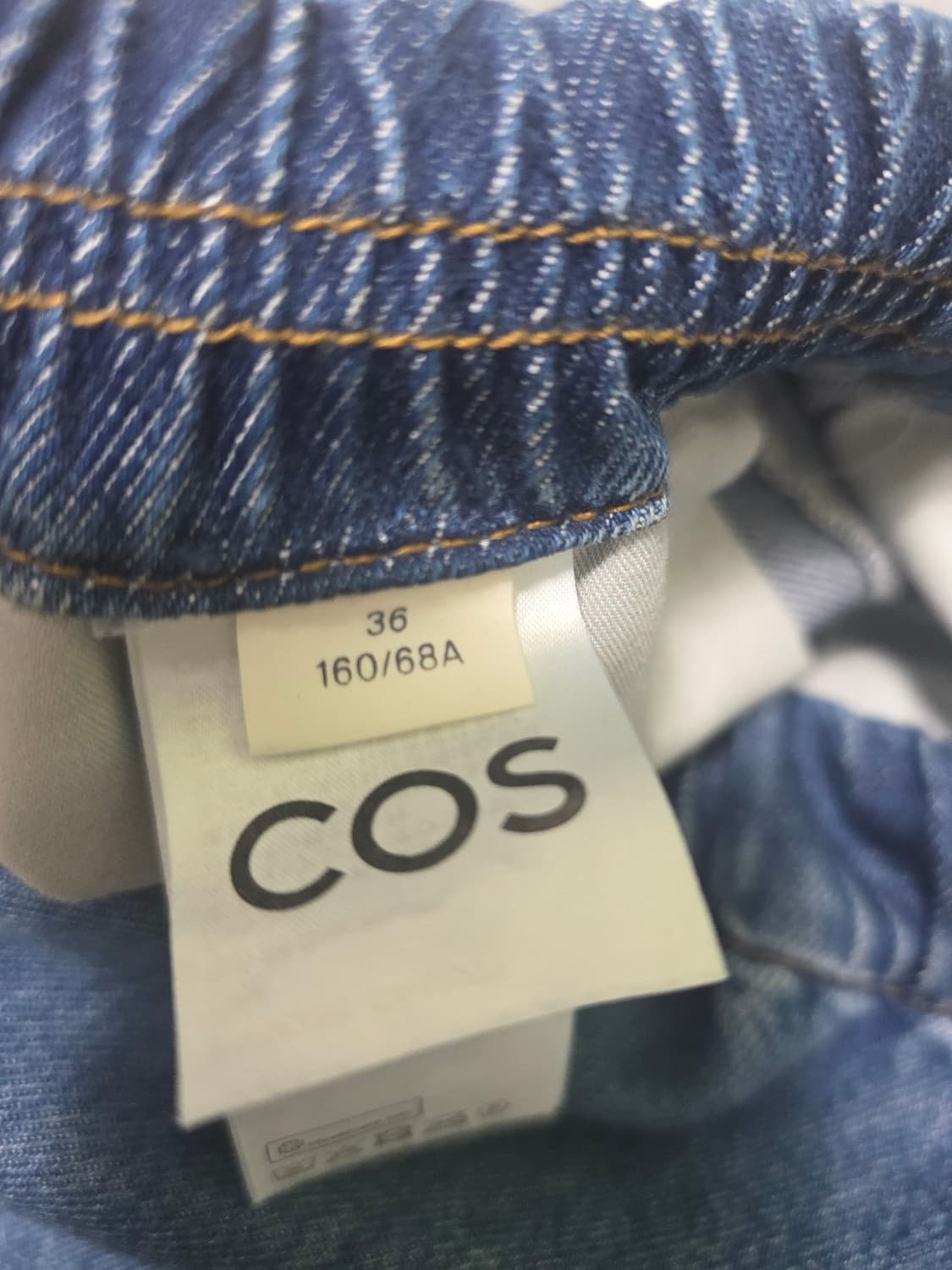 COS 코스 중청 배럴 레그 데님 드로스트링 팬츠 36 상품이미지6