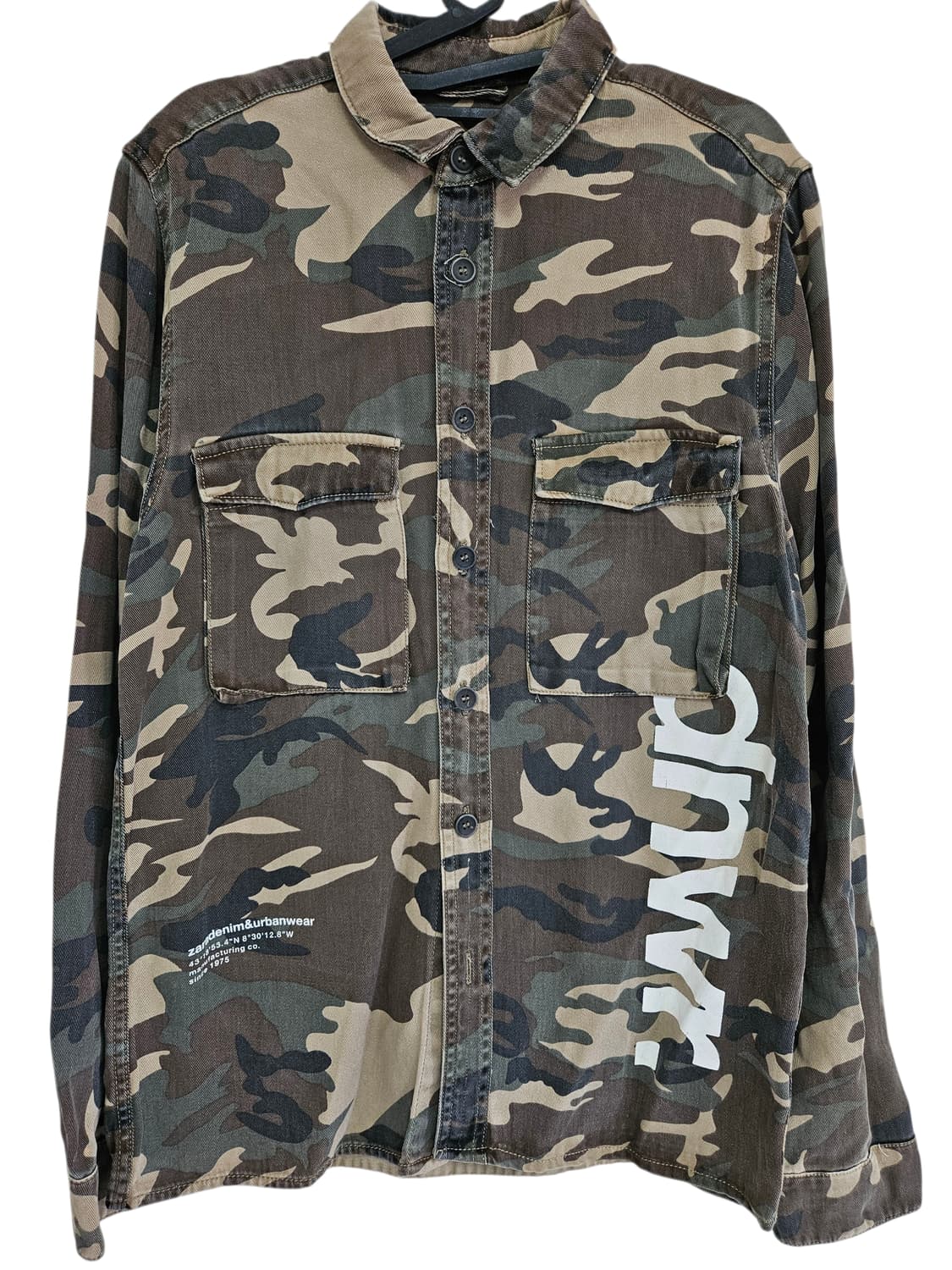 ZARA 카모플라쥬 릴렉스핏 셔츠 상품이미지1