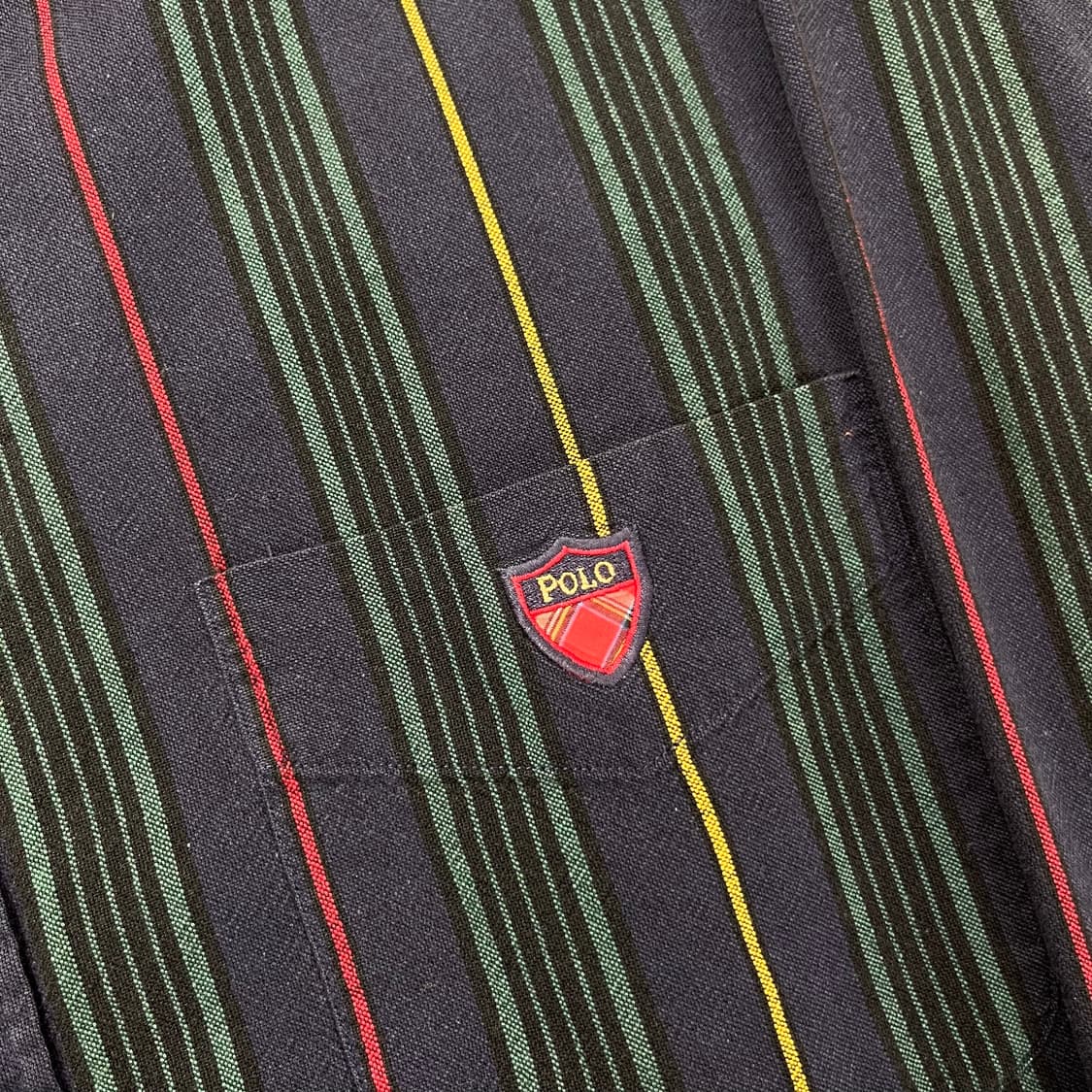 105 폴로 랄프로렌 방패로고 빈티지 스트라이프 셔츠 상품이미지2