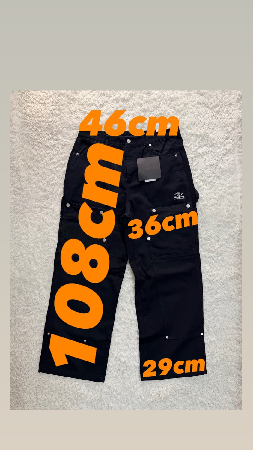 TRAVEL 트래블 카펜터 데님 팬츠 블랙 L 새상품 (34) 상품이미지2