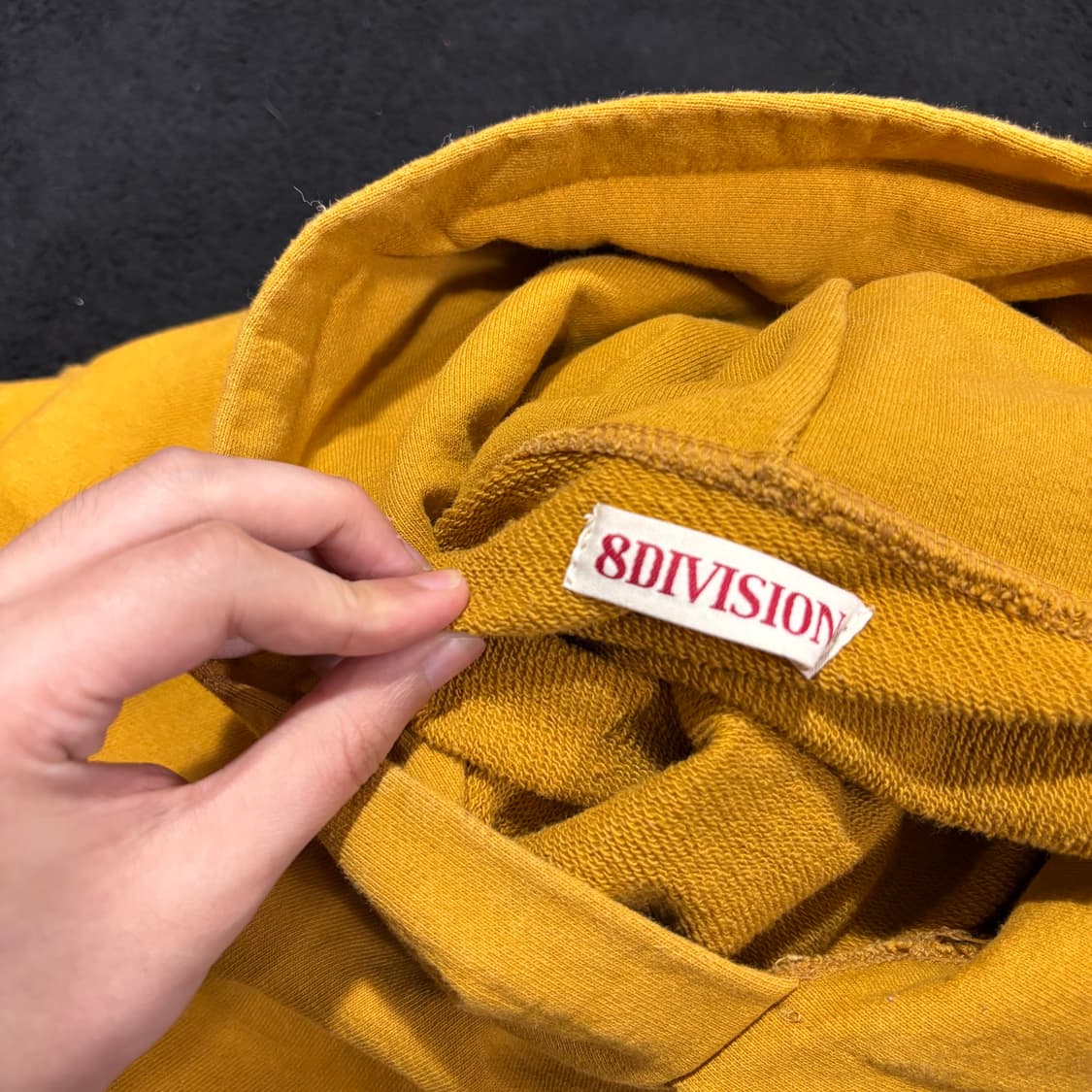 M 8DIVISION 에잇디비젼 카멜 헤비 그런지 후드티 상품이미지4