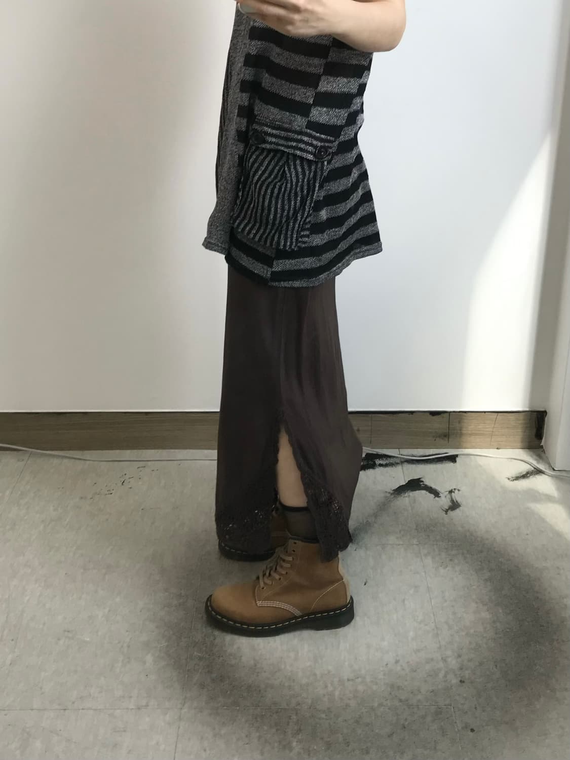 빈티지 린넨 크로셰 롱스커트 상품이미지2