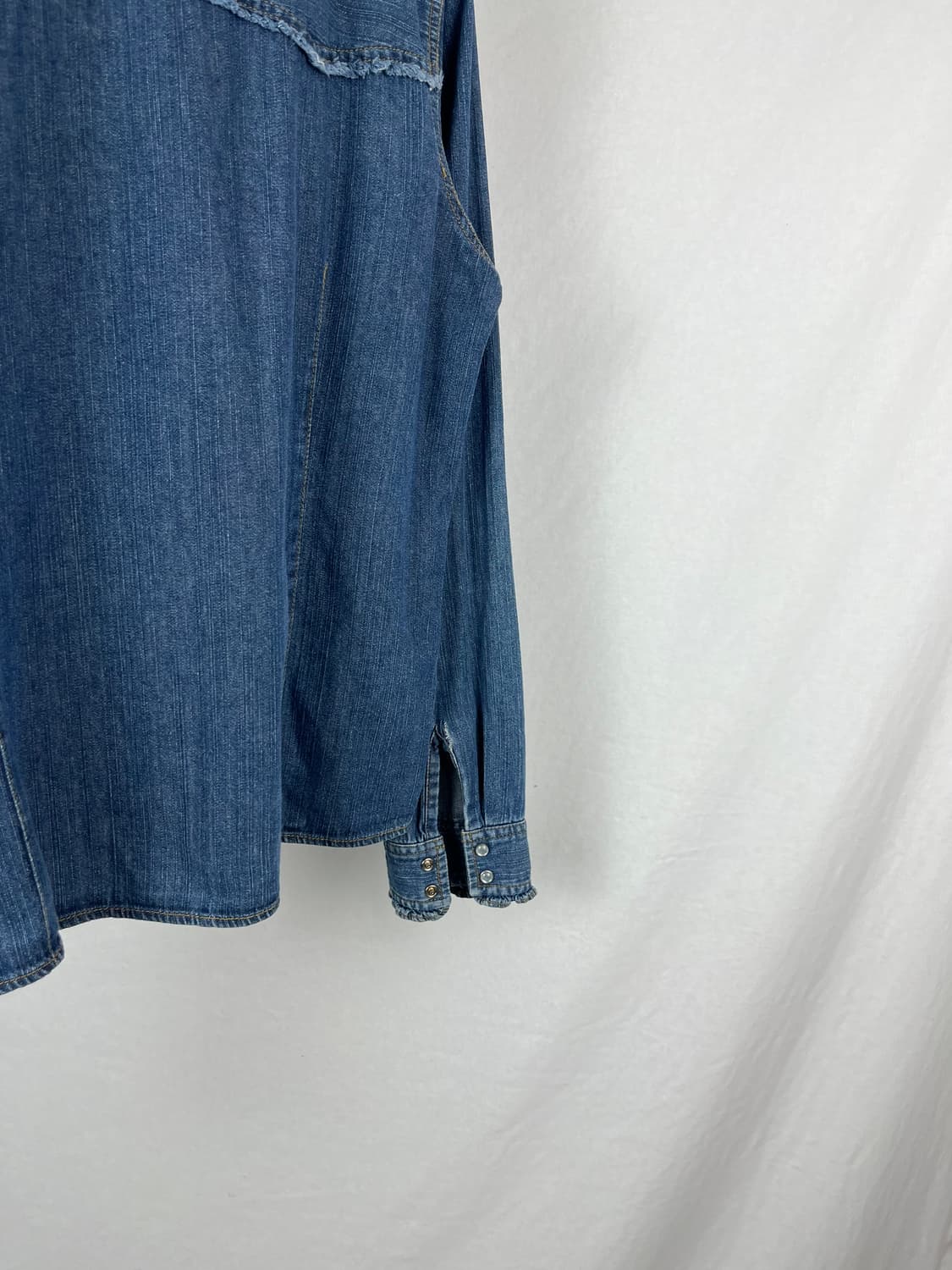 Vintage 프릴 디테일 데님 셔츠  상품이미지6