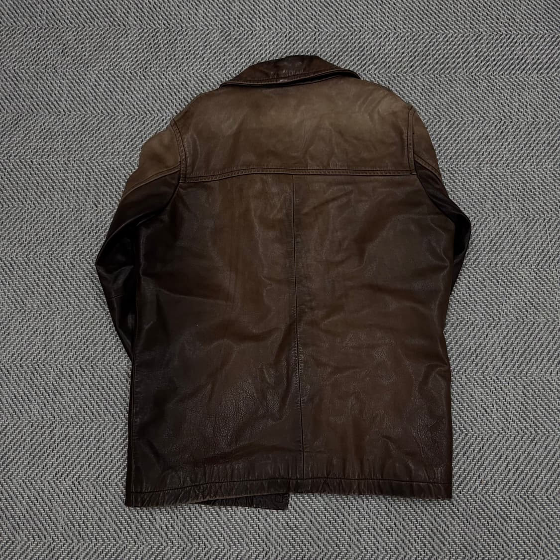 [S]올드 갭 레더 빈티지 카 코트 브라운 상품이미지4