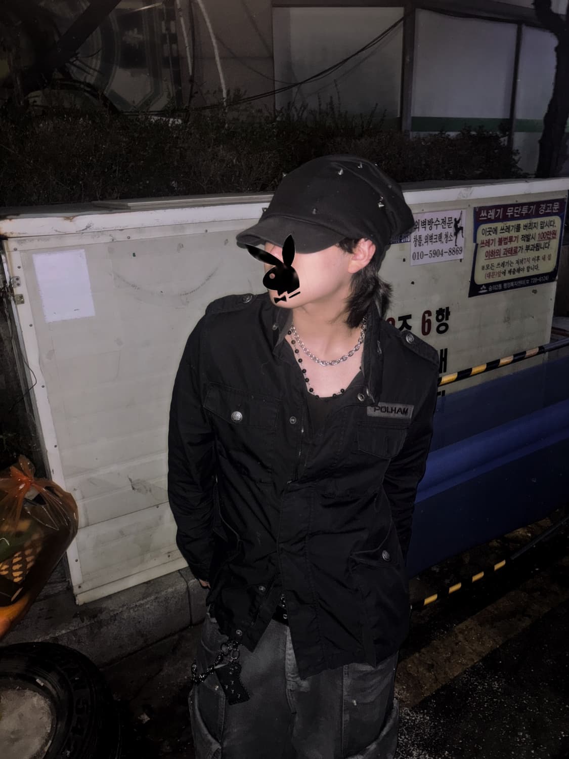 [POLHAM] 빈티지 폴햄 블랙 코튼 메탈 헌팅 자켓 L 상품이미지9