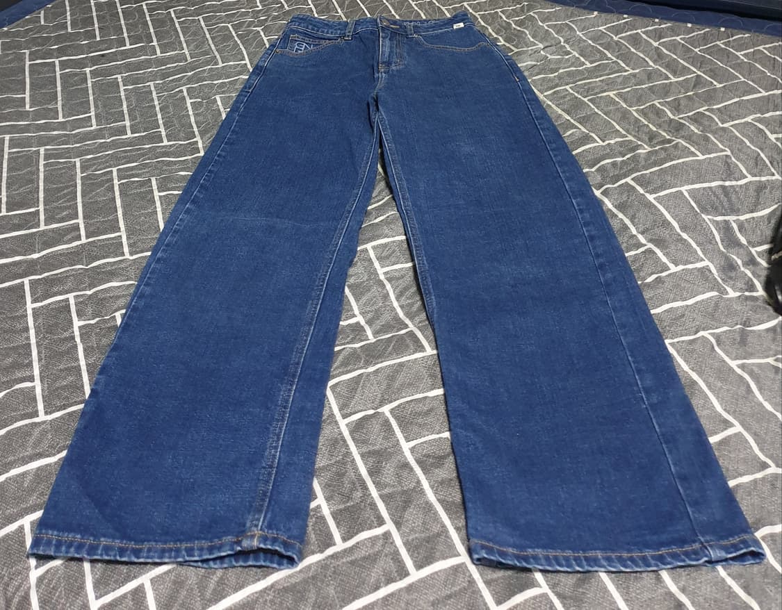 제너럴아이디어 세미와이드 데님팬츠 진청 (S) 상품이미지1