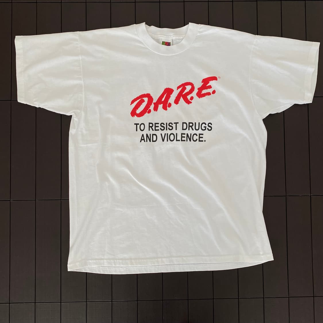 (XL) 90s 빈티지 DARE 티셔츠 화이트 상품이미지1