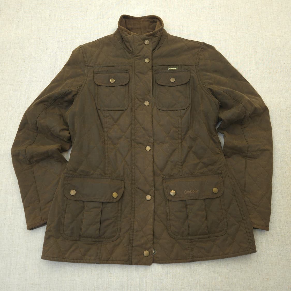 바버 퀼팅 자켓 브라운 여성 상품이미지1