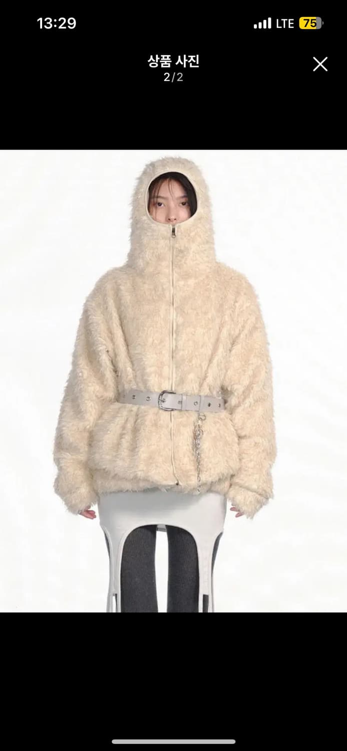 구매) 세릭 SHEARING BALACLAVA ZIP UP-BEIGE 상품이미지1