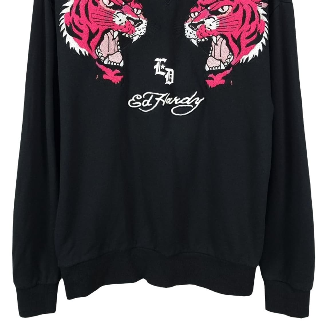 [에드하디] 더블 타이거 자수 루즈핏 맨투맨 블랙 M19865 상품이미지5