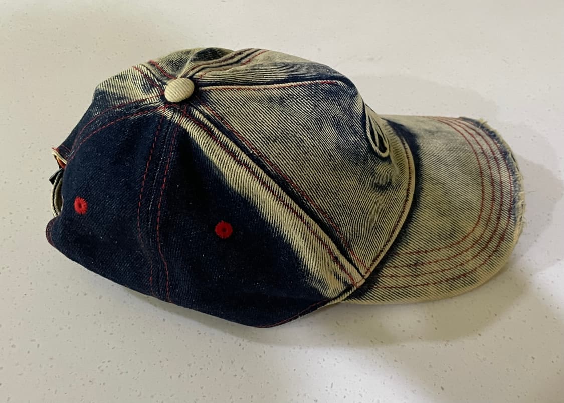 [2] 디젤 C-세이몬 트리티드 데님 베이스볼 캡 블루 화이트 상품이미지4