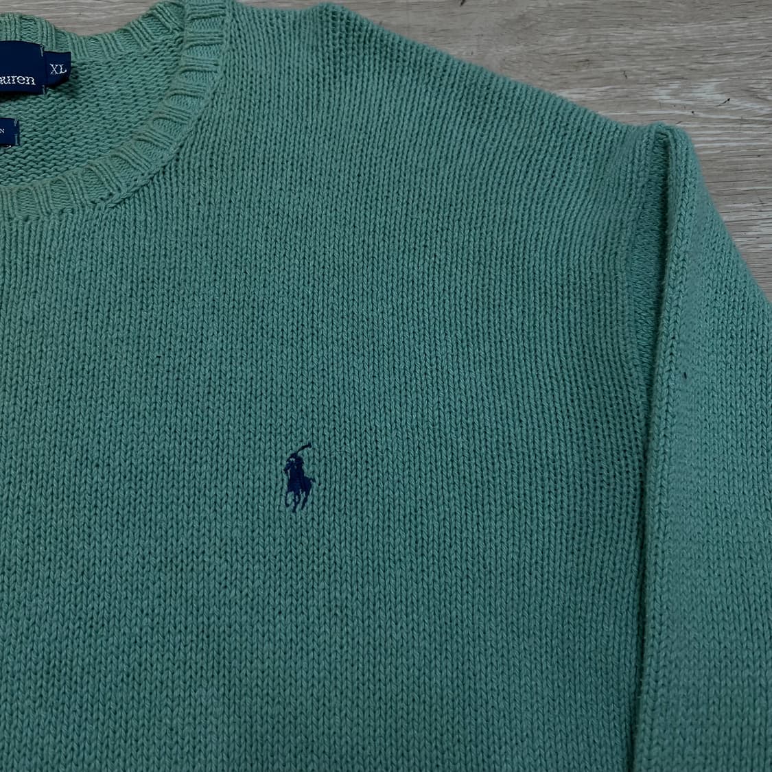 폴로 랄프로렌 스몰포니 라운드넥 니트 스웨터 [블루 그린] XL/105 상품이미지4