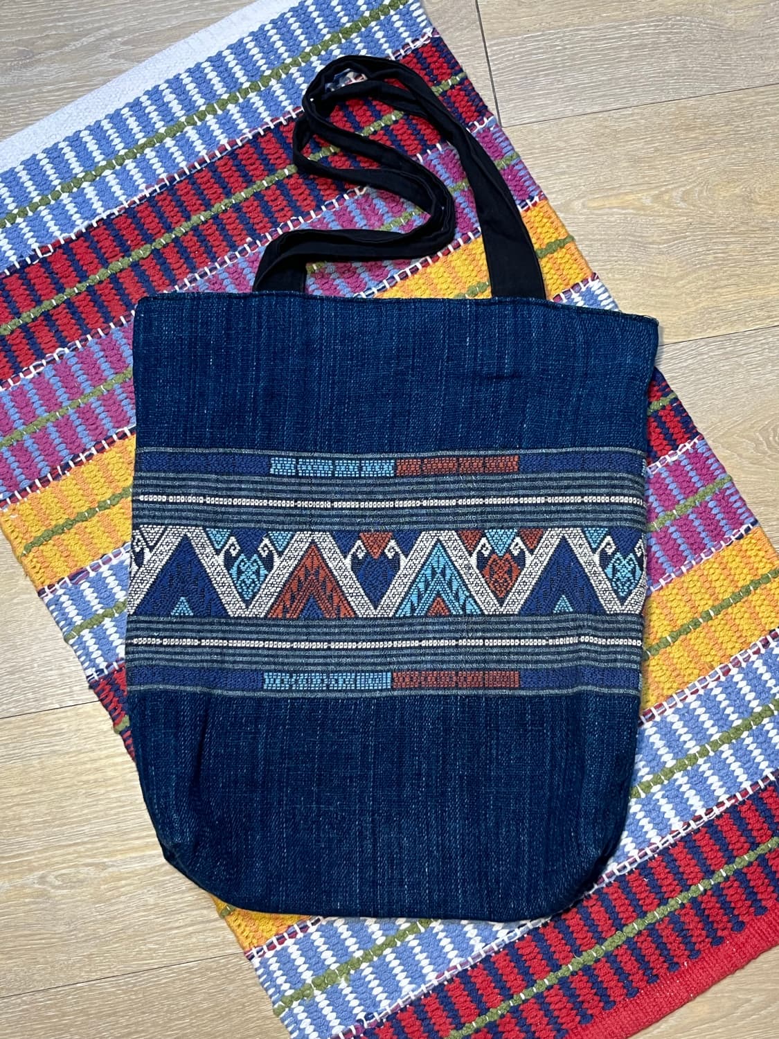 에스닉 데님 숄더백 상품이미지3