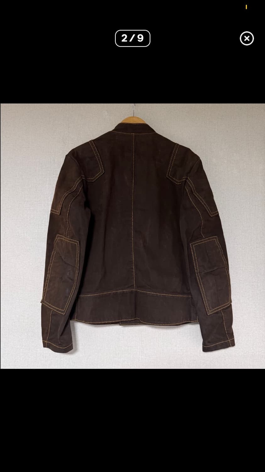 [L]준야와타나베×루이스레더 03AW 브라운 몰 4 스킷 라이더 자켓 상품이미지2