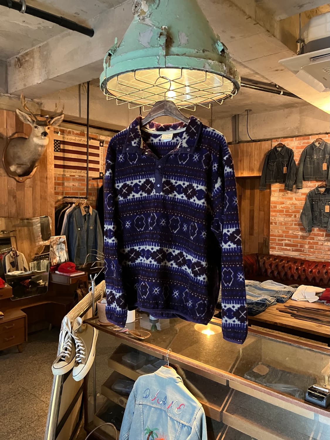 90s 빈티지 엘엘빈 플리스 스냅티 상품이미지1