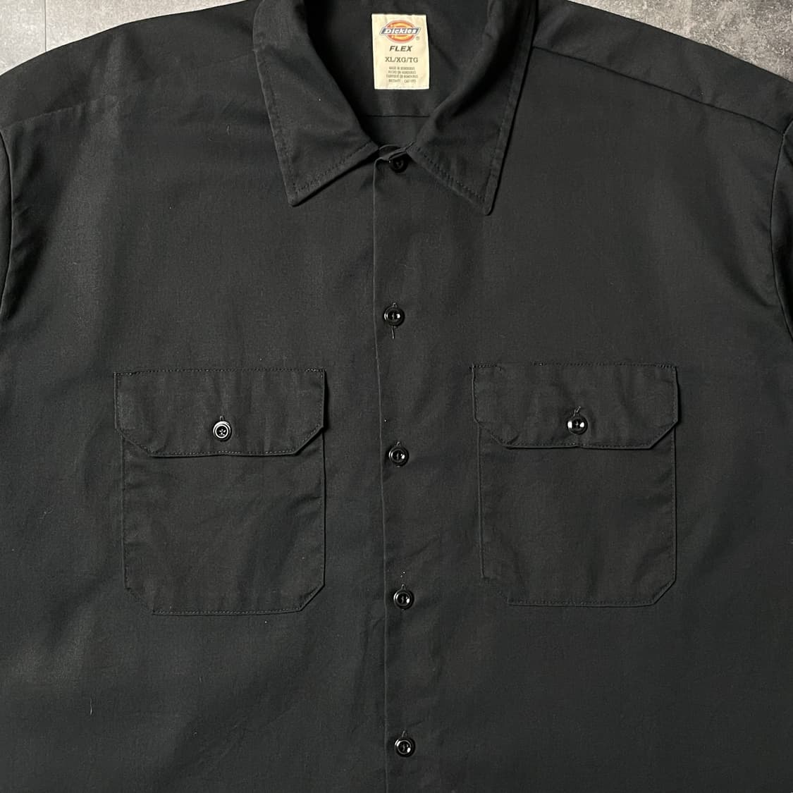 DICKIES 디키즈 빈티지 블랙 플랩포켓 반팔 워크셔츠 A01050 상품이미지3
