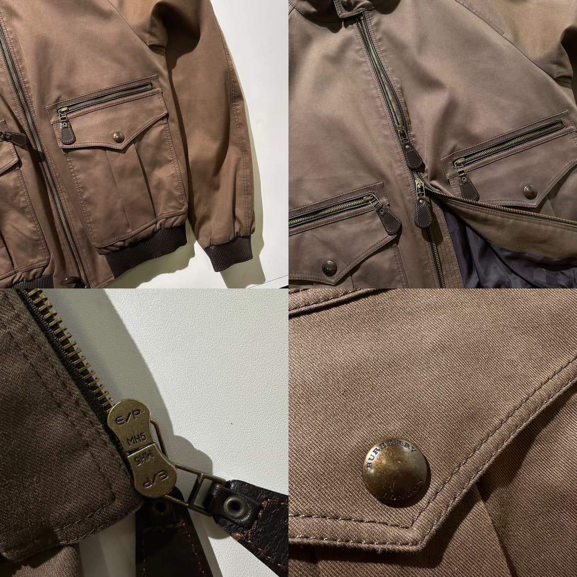 버버리 램스킨 레더 트림 바라쿠타 블루종 자켓 상품이미지8