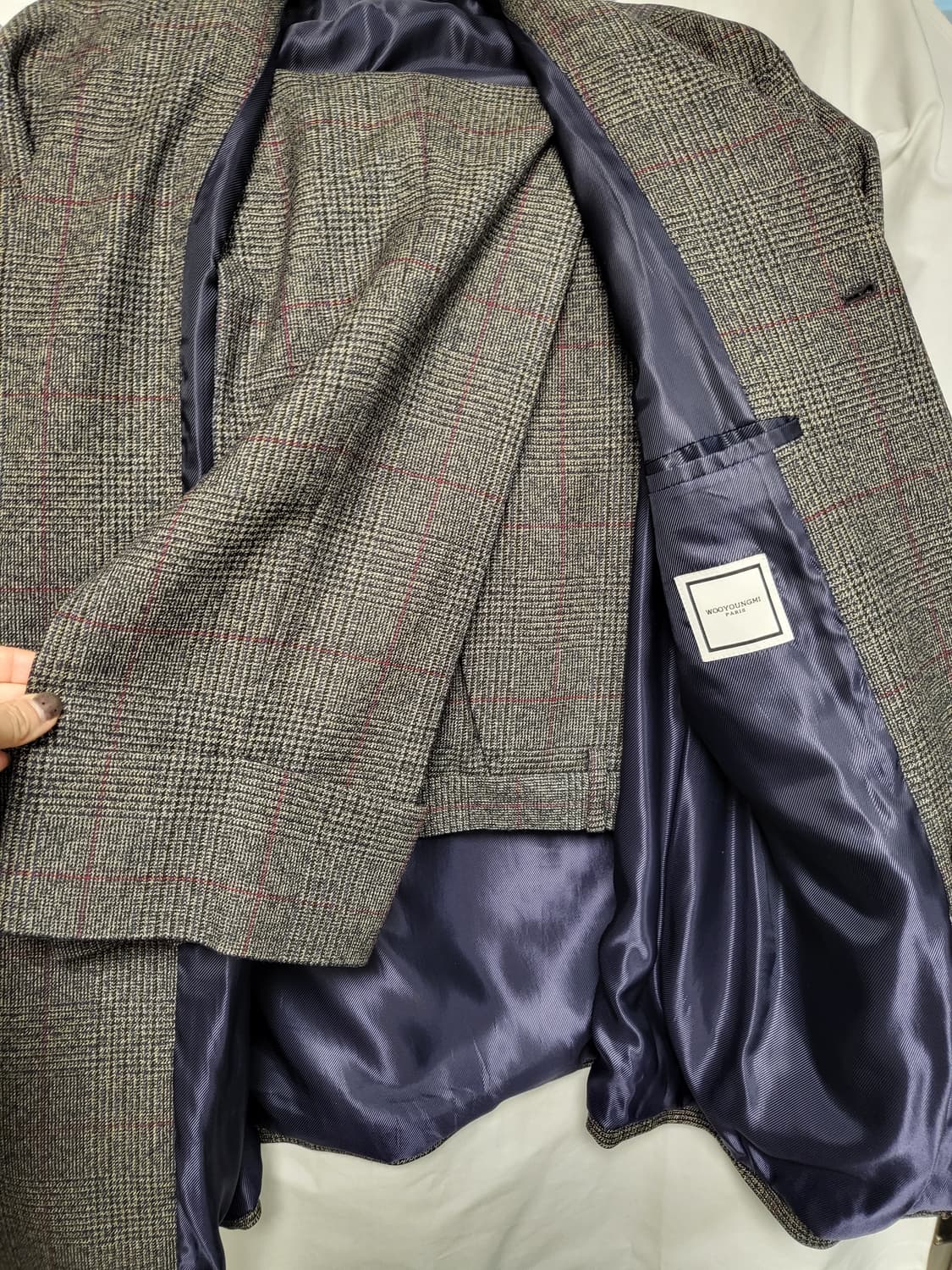 우영미 체크 셋업(상의 48/ 하의 46) 상품이미지2