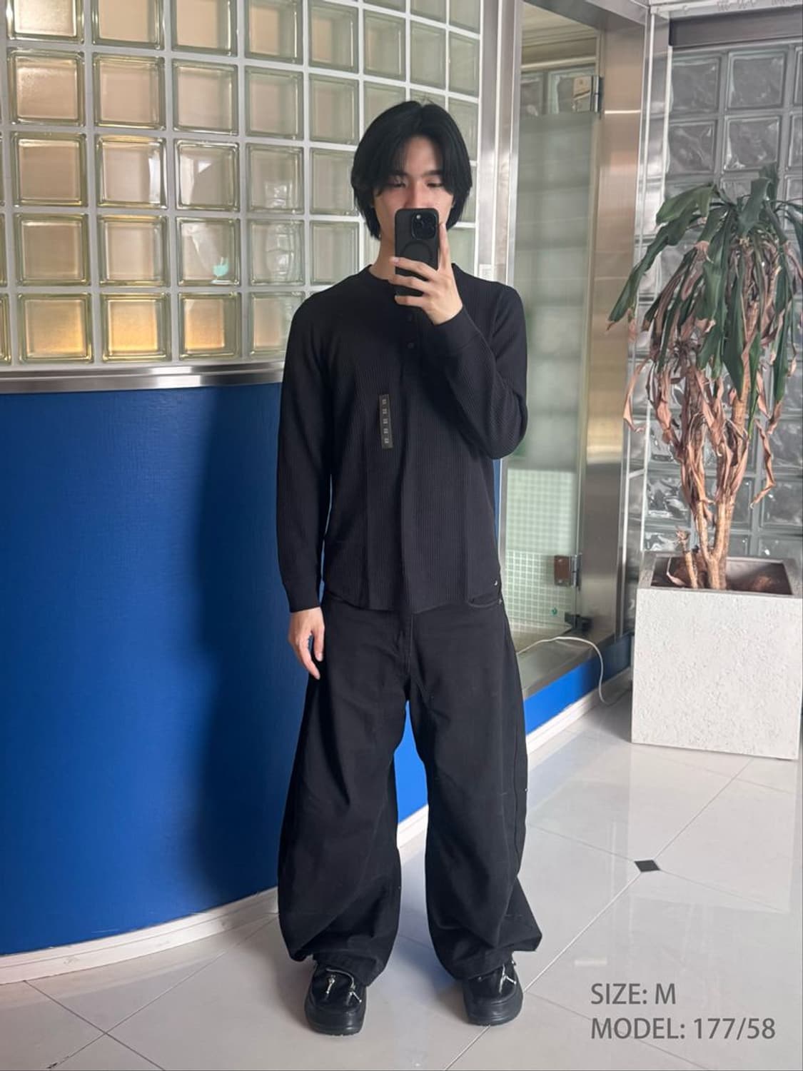HENLEY NECK TEE 와플 헨리넥 티셔츠 상품이미지4