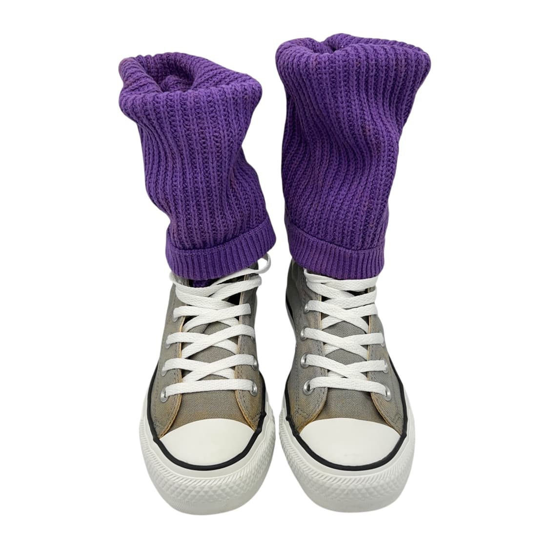 240 Vtg 컨버스 척테일러 올스타 니트 그레이 퍼플 상품이미지5