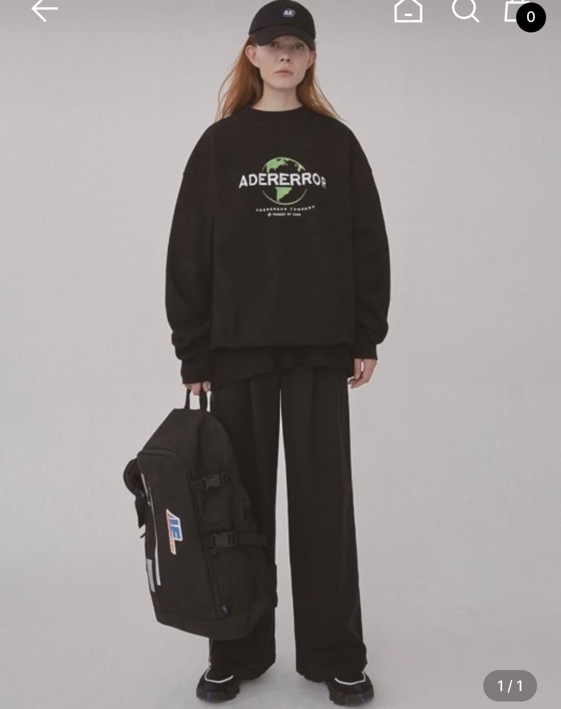 [A2] 아더에러 VERSAL 스웨트셔츠 맨투맨 블랙 상품이미지1