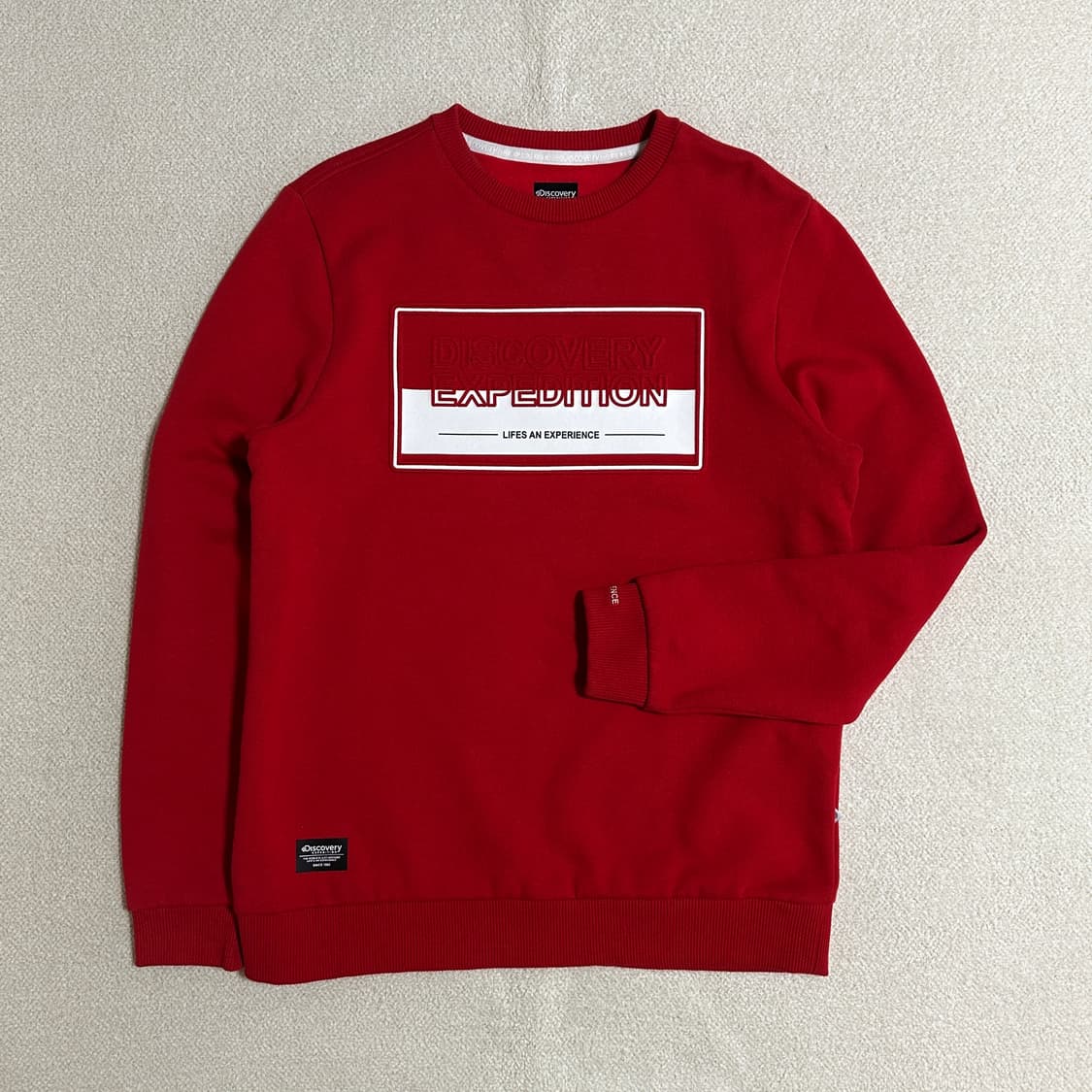 디스커버리 익스페디션 기모 박스엠보 맨투맨 상품이미지1