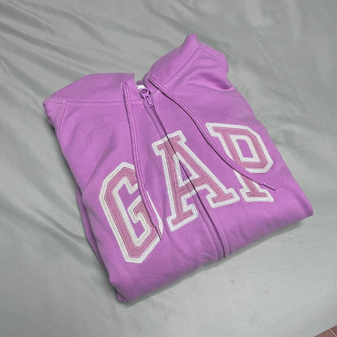 [희귀컬러] GAP 갭 라벤더 핑크 후드집업 여성용 (남녀 착용가능) 상품이미지1