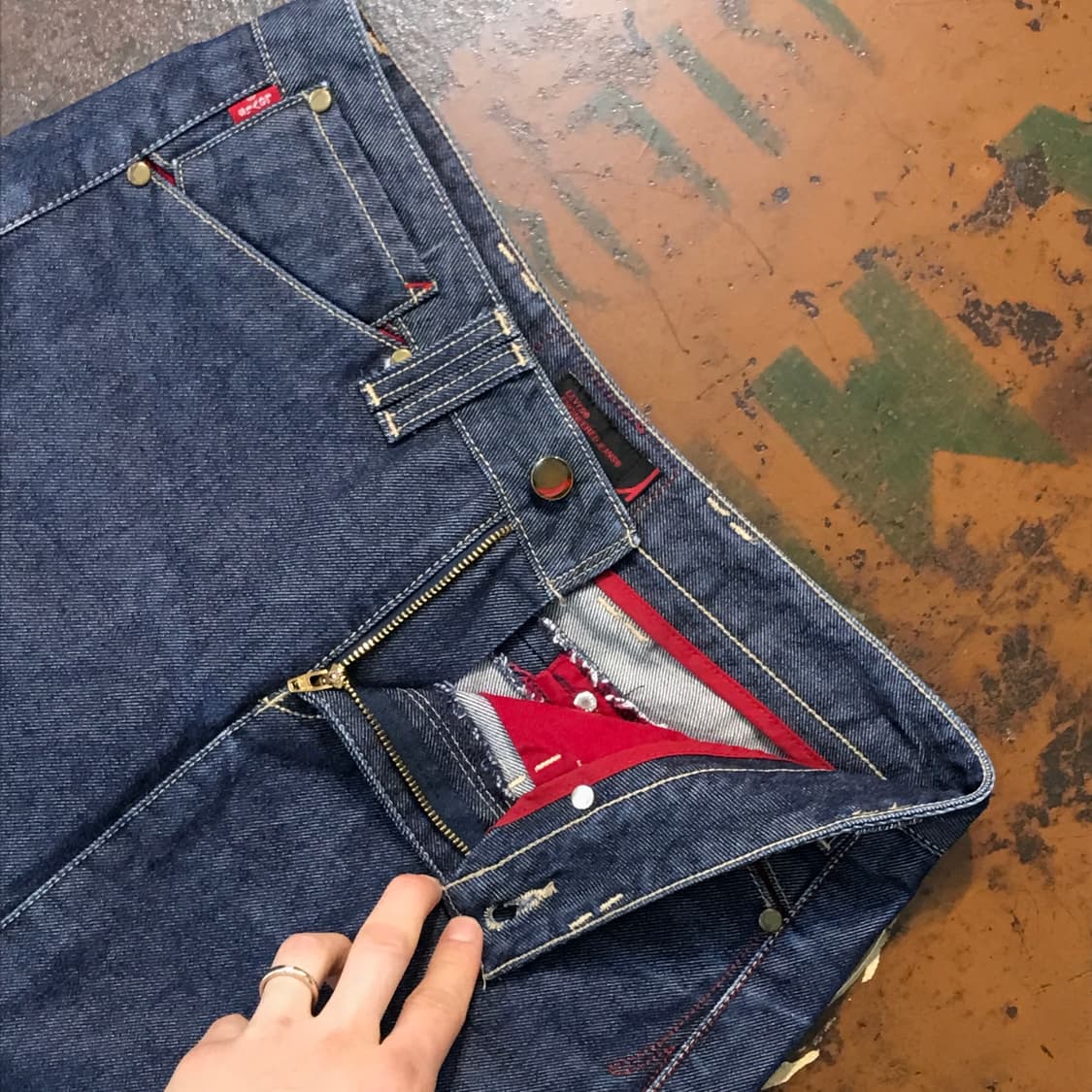 리바이스 엔지니어드 진 진청 데님 스커트 허리 30 사이즈  상품이미지3