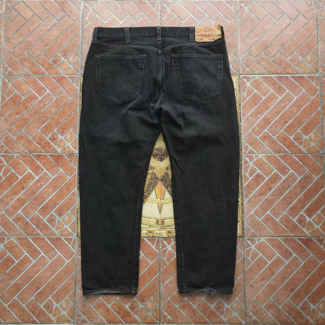 빈티지 리바이스 501 흑청 데님 팬츠 40/30 상품이미지4