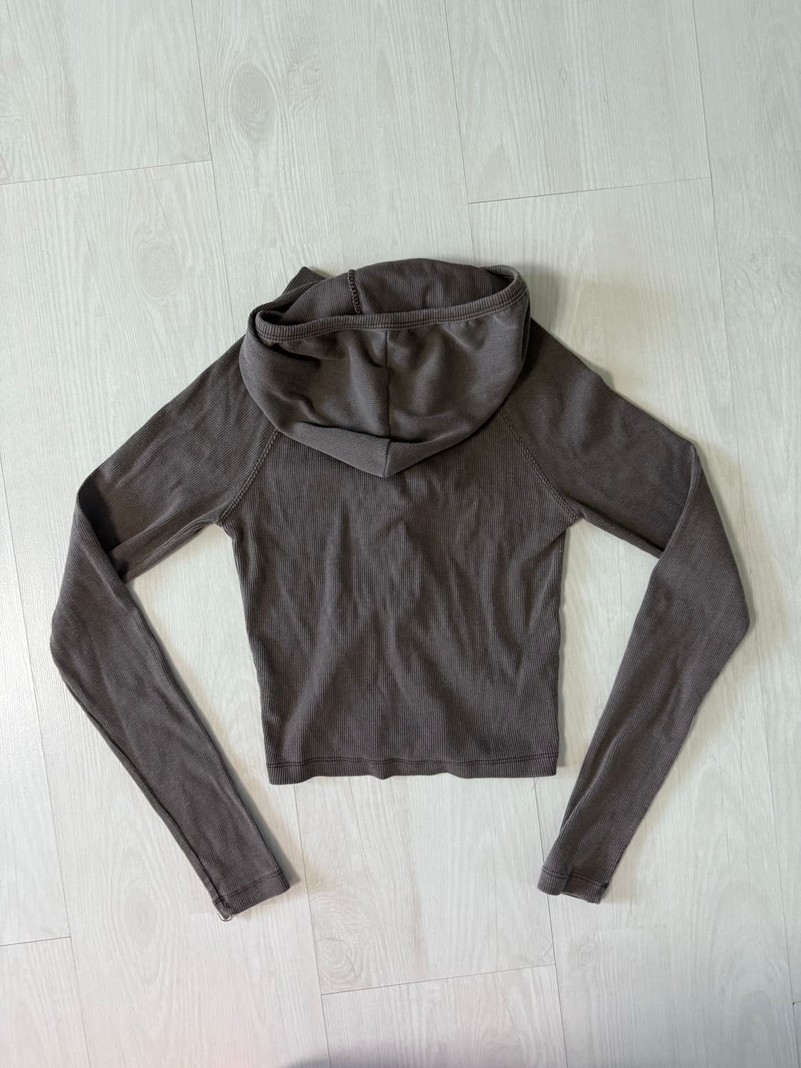 보세 골지 크롭 후드티  상품이미지2