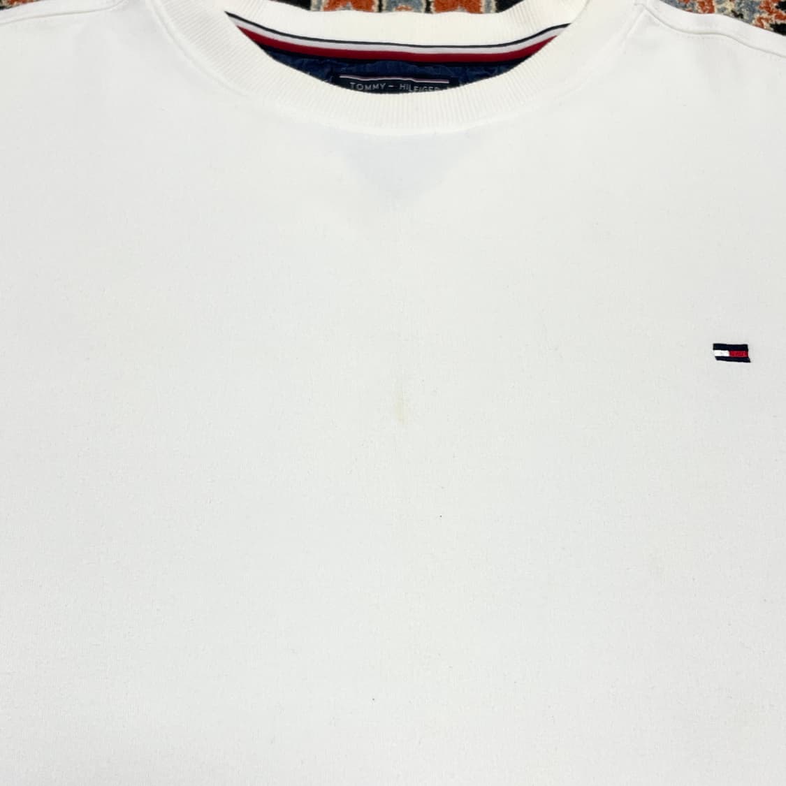 타미힐피거 화이트 코튼 맨투맨 남성L  상품이미지3
