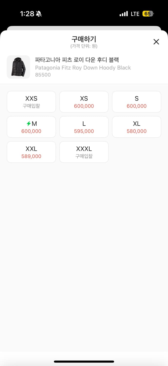 [L] 파타고니아 피츠로이 다운 패딩 블랙 상품이미지2