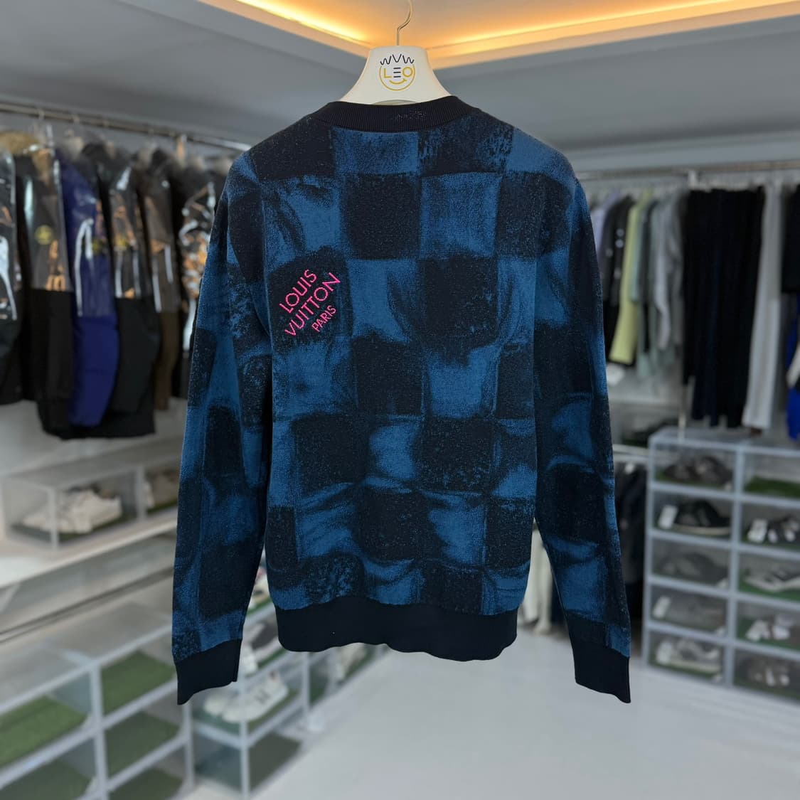 [리오브] 루이비통 다미에 솔트 자카드 크루넥 니트 상품이미지2