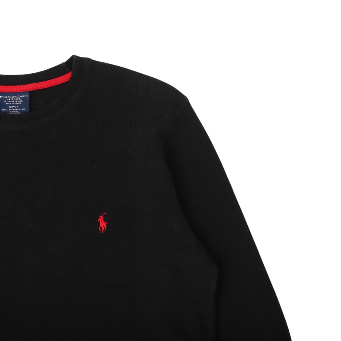 폴로 랄프로렌 블랙 코튼 와플 롱슬리브 상품이미지3