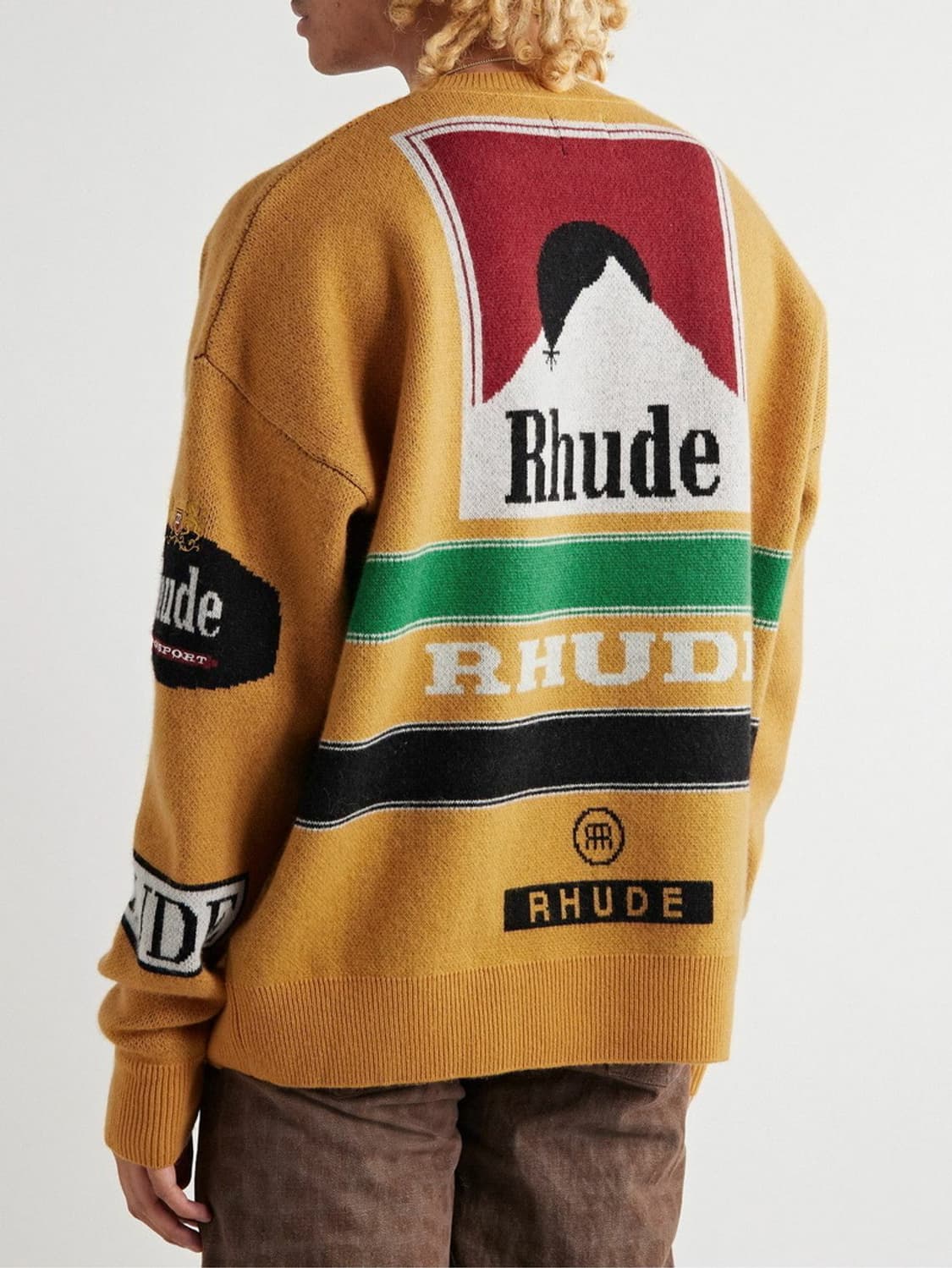 (정품/새상품) RHUDE 루드 울 캐시미어 자카드 오버사이즈 니트 상품이미지6