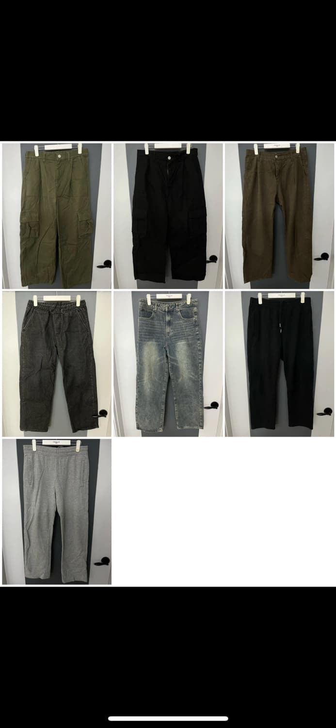 남성 긴바지 7개 일괄 32-34사이즈 상품이미지1