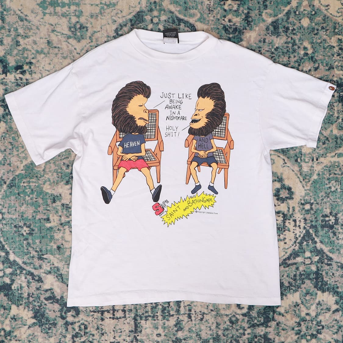 Saint Michael 세인트 미카엘 x 베이프 반팔티셔츠 L 상품이미지1