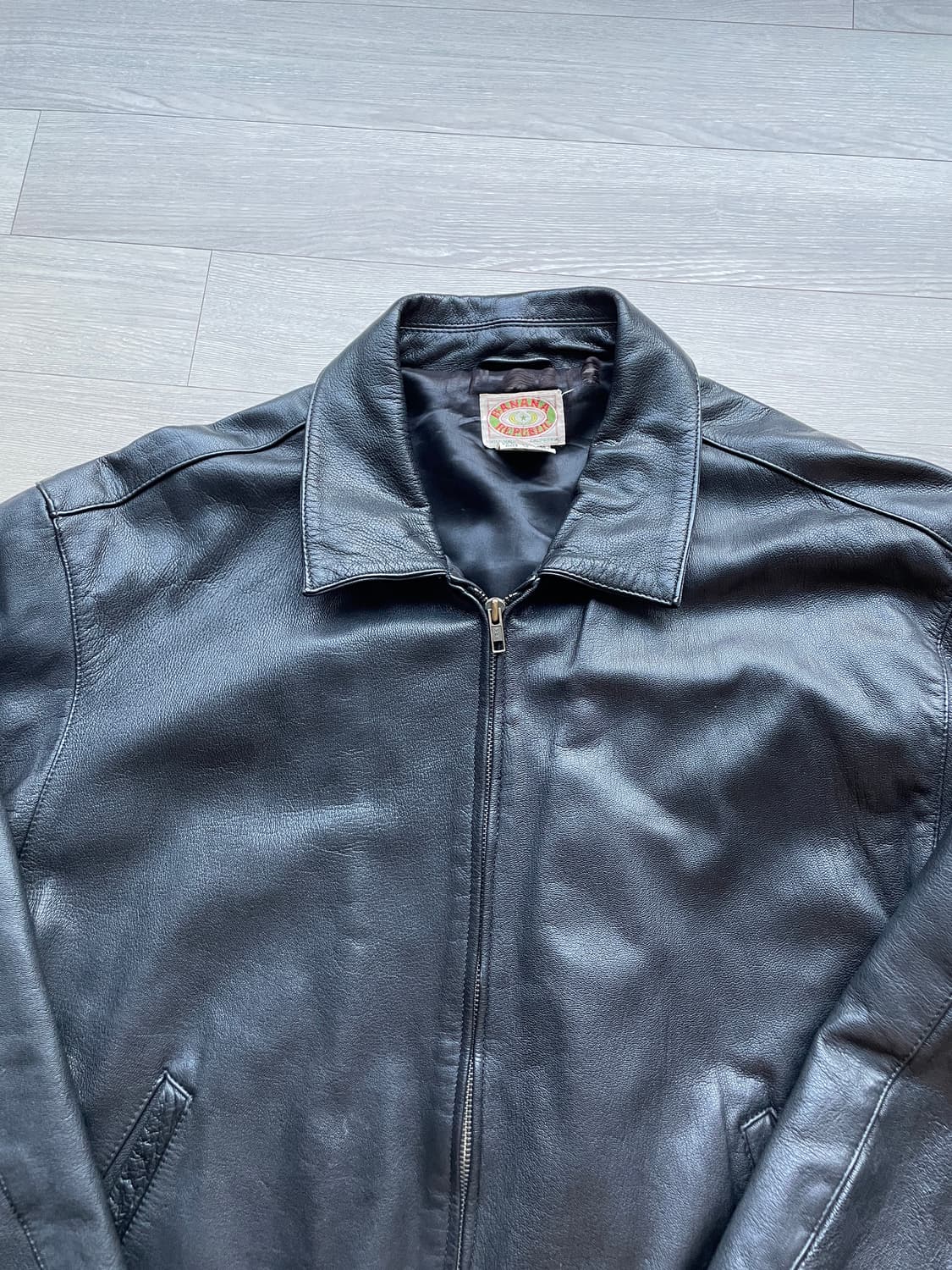 80s 바나나 리퍼블릭 레더 봄버 자켓 vuja de 상품이미지5