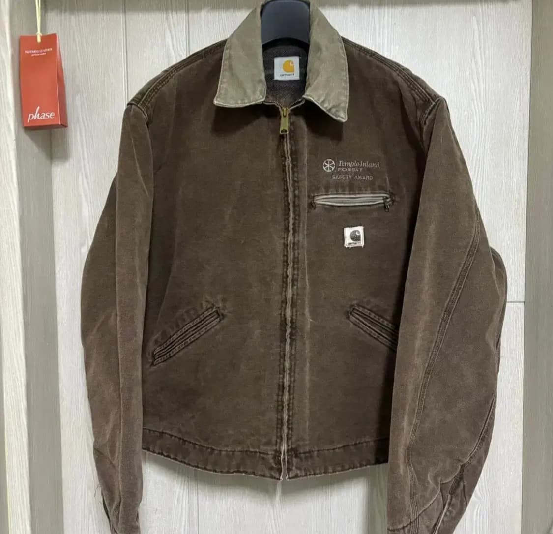 칼하트 빈티지 디트로이트 자켓 J97 체스트 CHT USA 브라운 상품이미지2