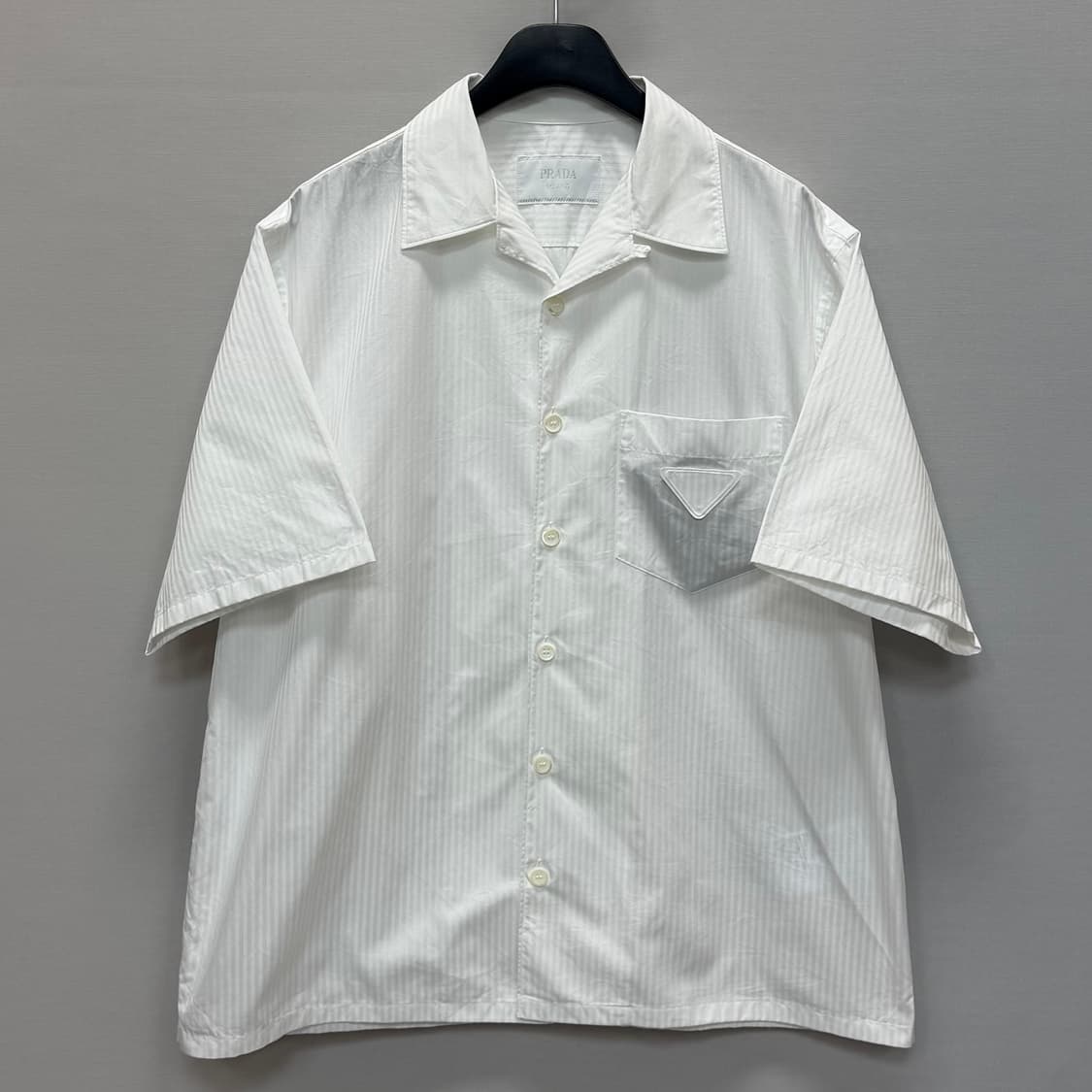 프라다 삼각로고 스트라이프 반팔셔츠 ( 105~110 ) 상품이미지1