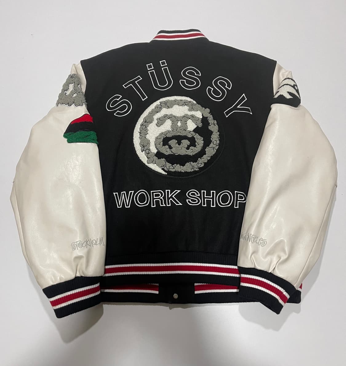 스투시 x 아워레가시 x 데님 티어스 TTL 바시티 자켓 블랙 상품이미지7