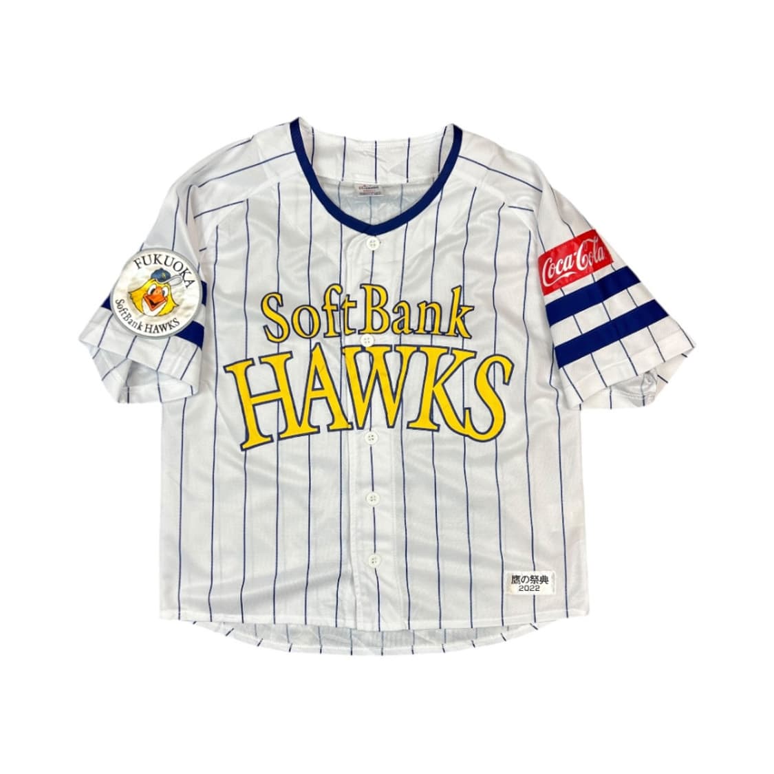 (S) 마제스틱 소프트뱅크 호크스 스트라이프 유니폼 TS-032 상품이미지1