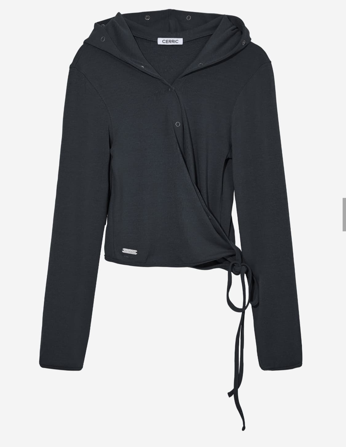 세릭 후드가디건 차콜 상품이미지5