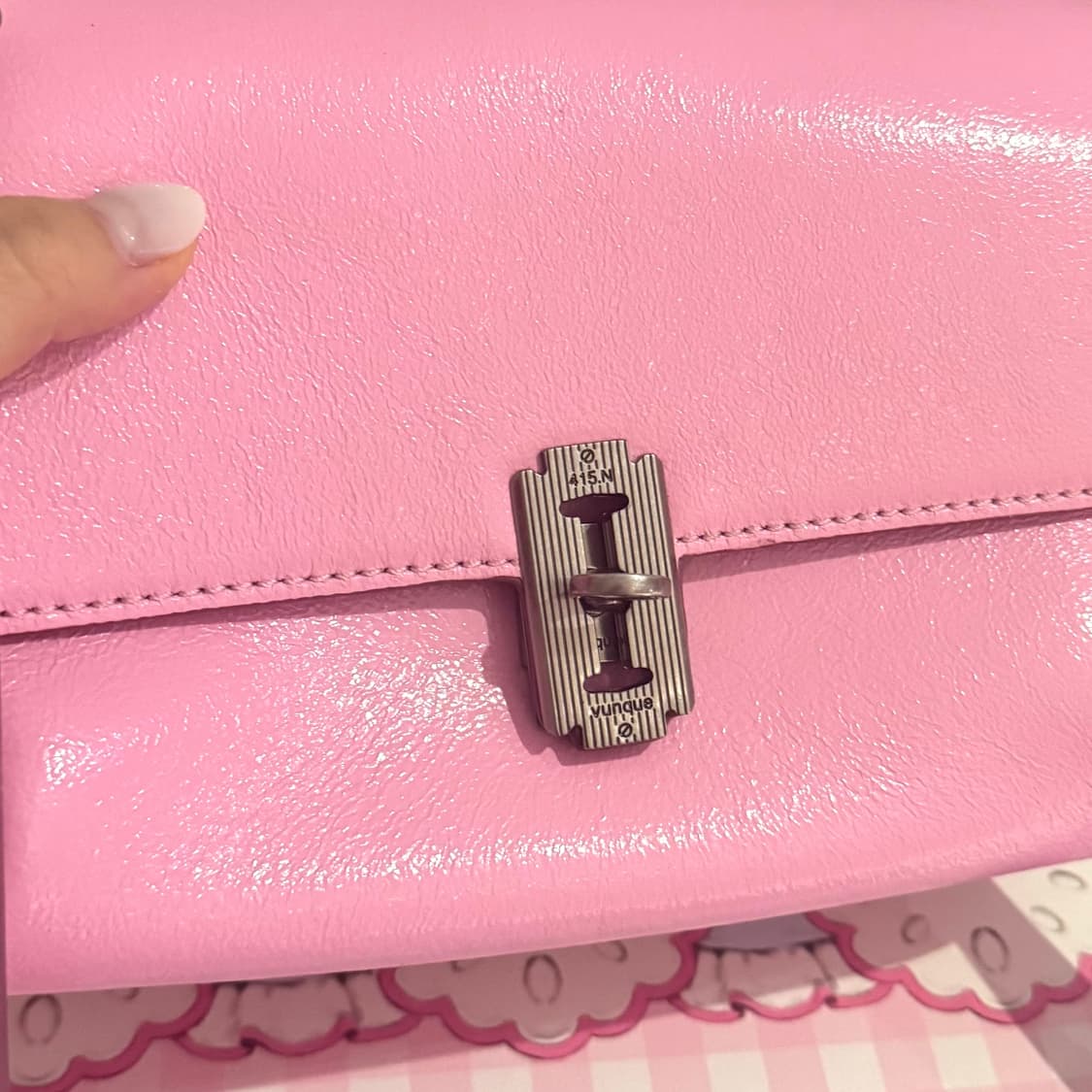 분크 바게트백 미니 핑크 상품이미지3